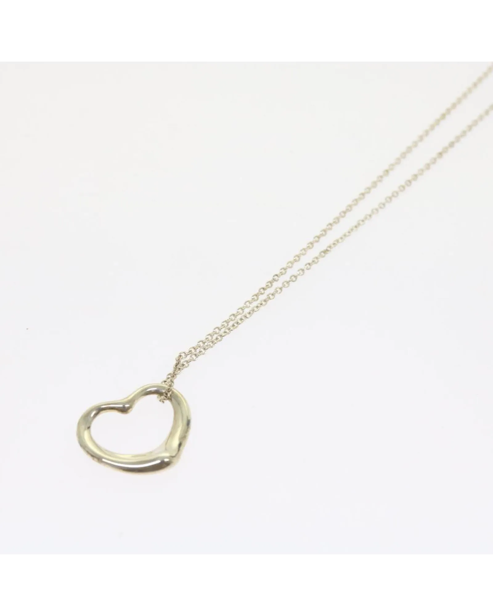 Silver Open Heart Necklace Tiffany&Co