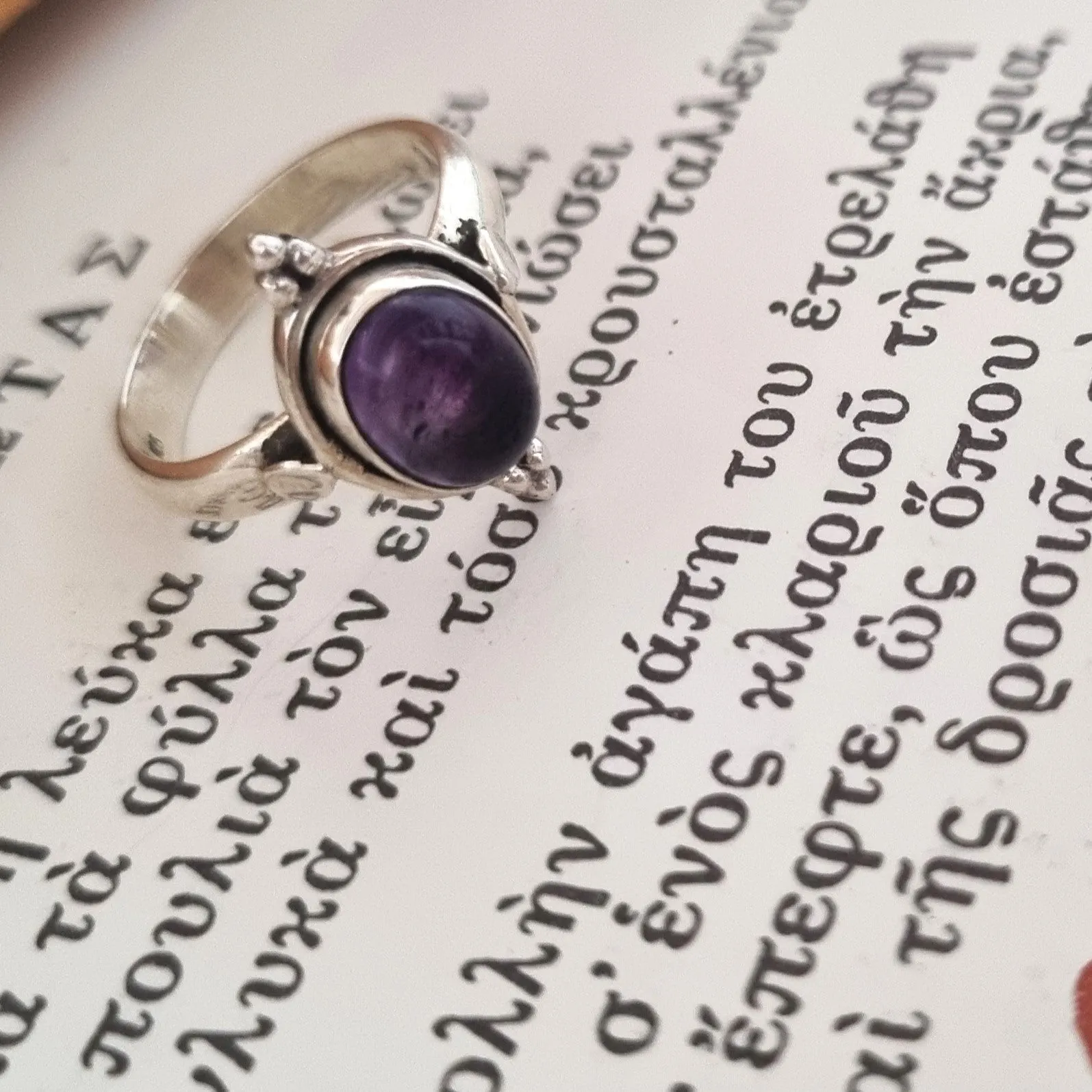 Silver ring - Amethyst