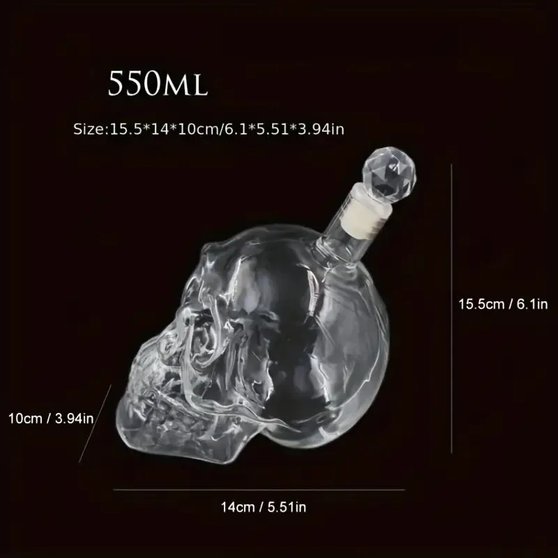 Skull Wine, Whisky, Bourbon etc. Decanter