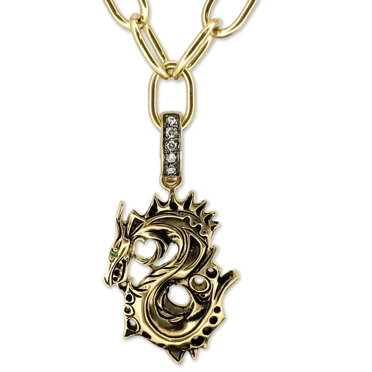 Small 18kt Green Gold Dragon Charm