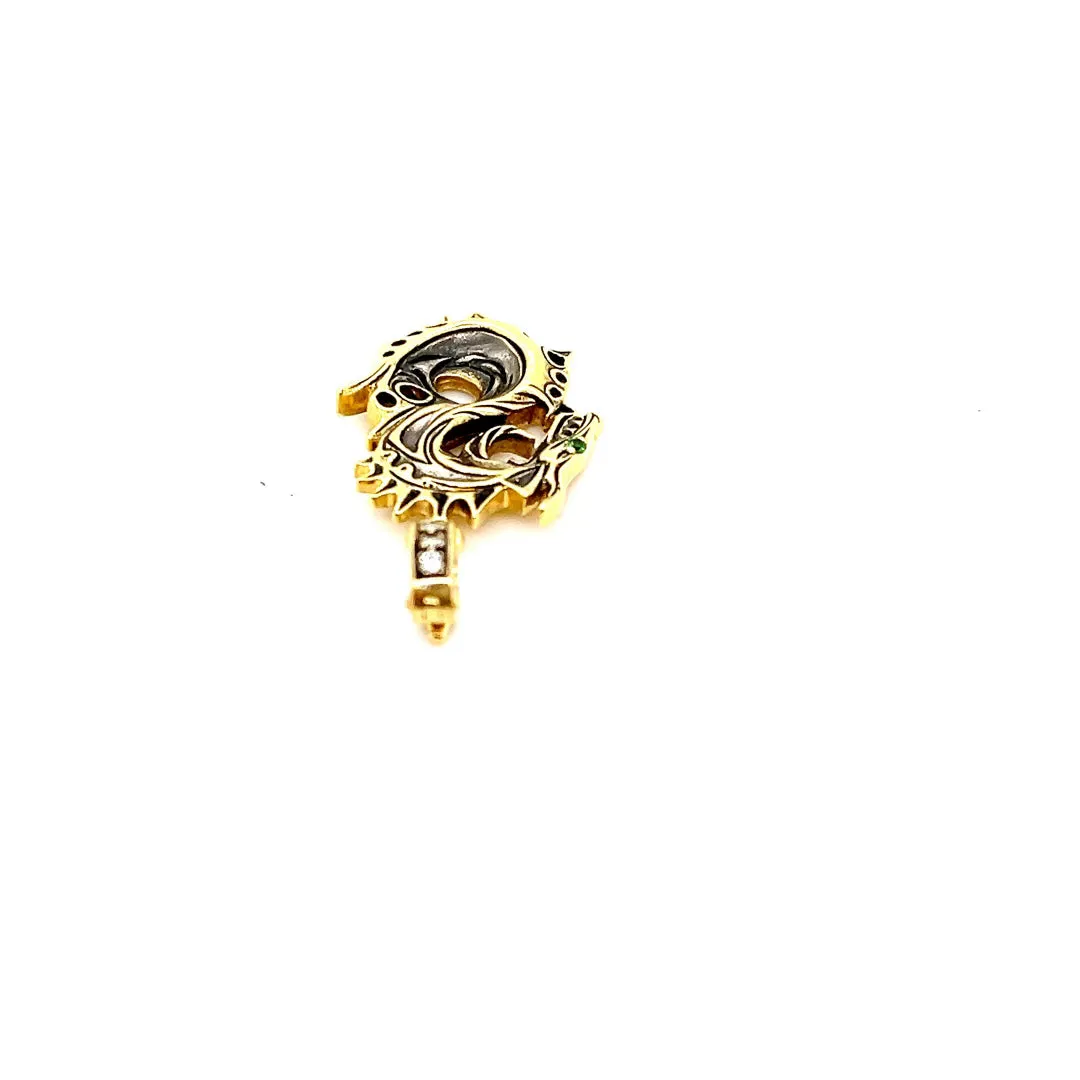 Small 18kt Green Gold Dragon Charm