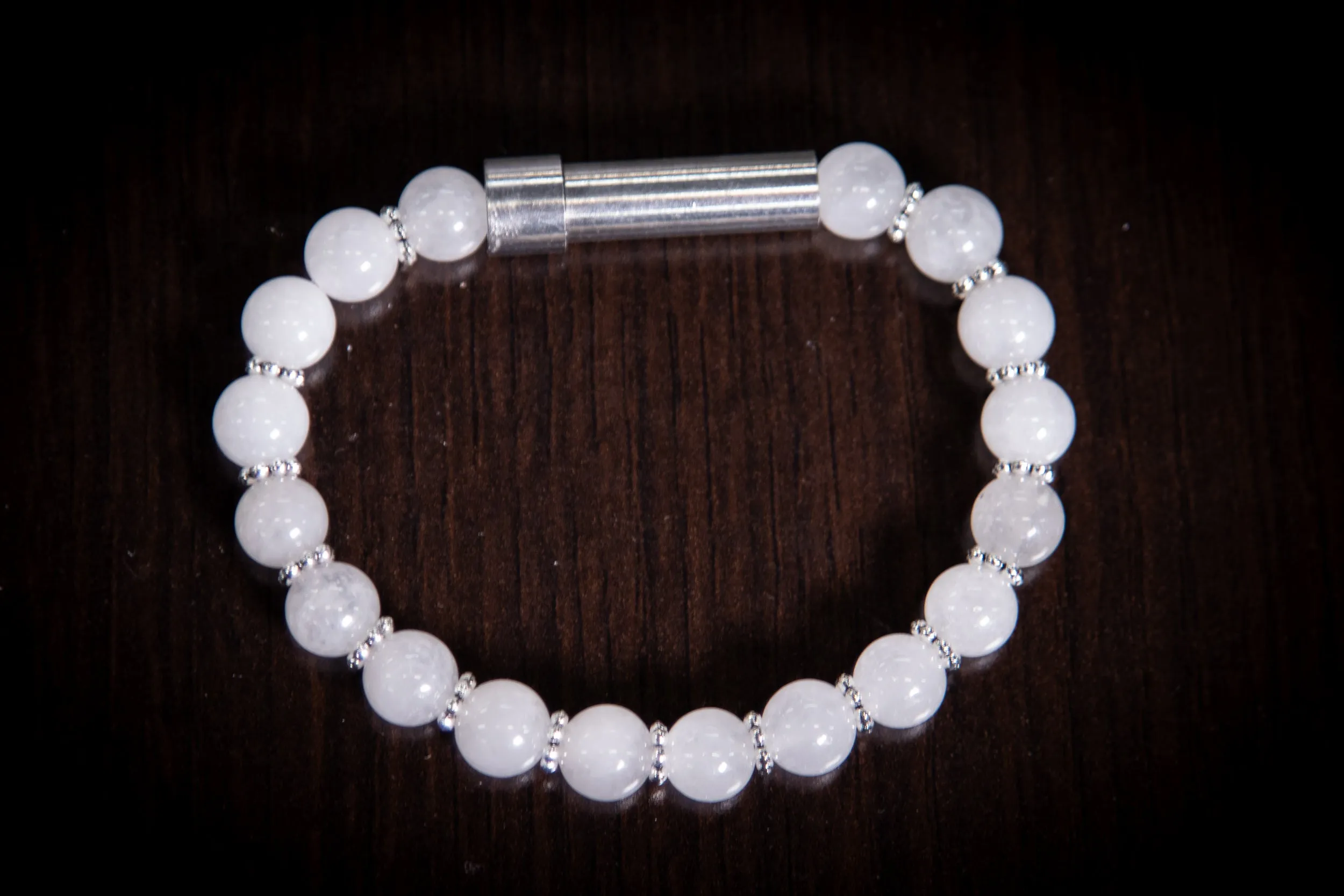 Snow Quartz Bracelet for Hair Fur or Ash