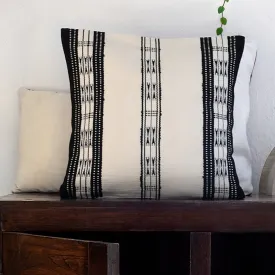 Striped Monochrome Handwoven Cushion Cover