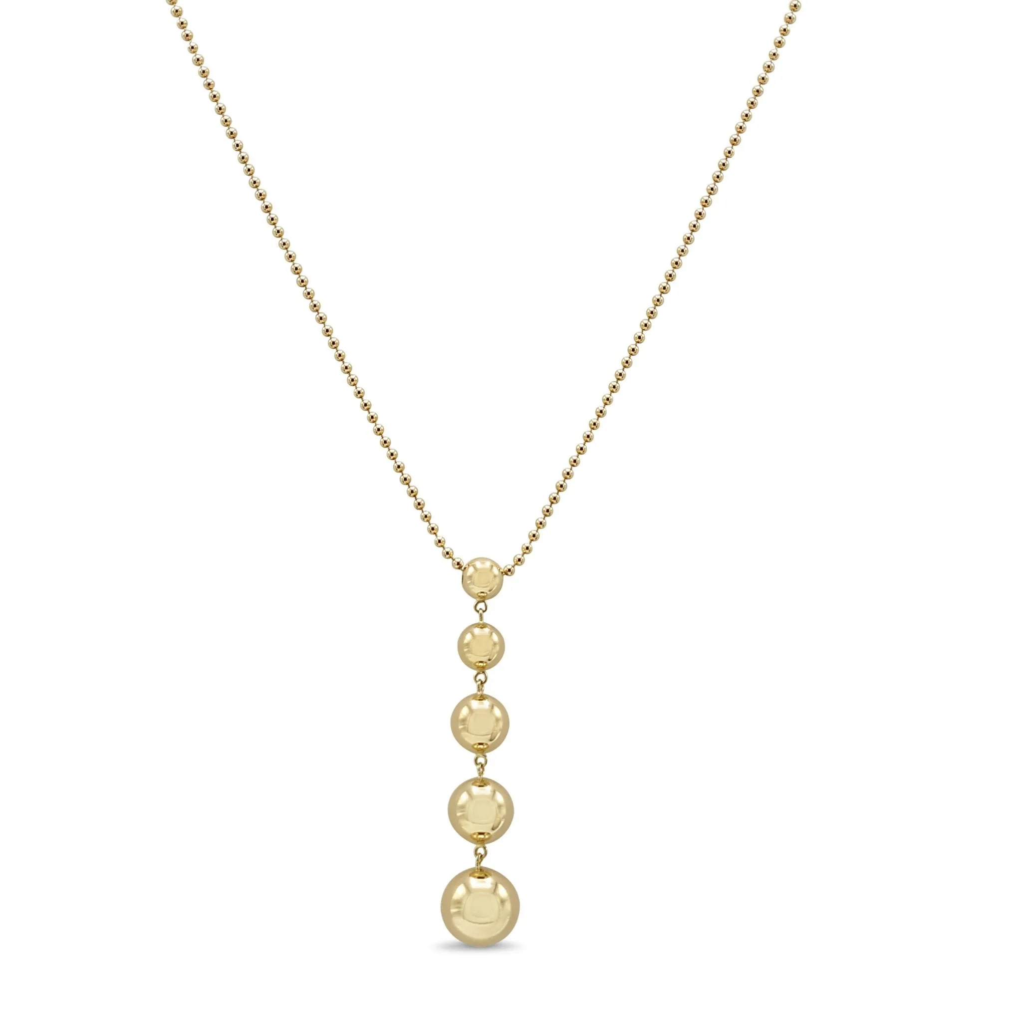 Tiffany & Co Graduated Ball Pendant On 20" Necklace - 18ct Yellow Gold