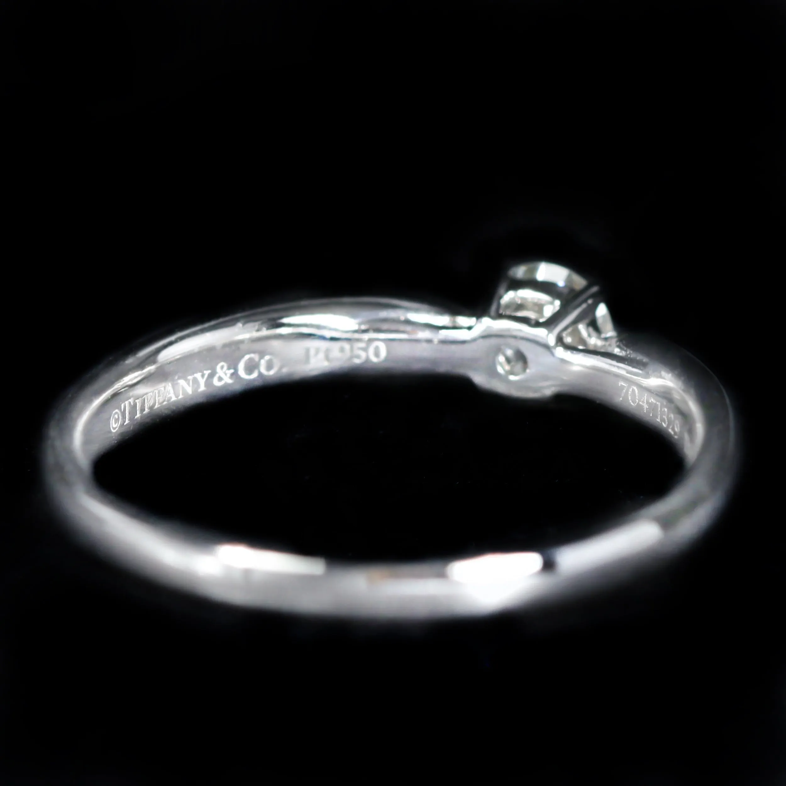 Tiffany & Co. Platinum 0.24 Carat Diamond Solitaire Ring