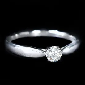 Tiffany & Co. Platinum 0.24 Carat Diamond Solitaire Ring