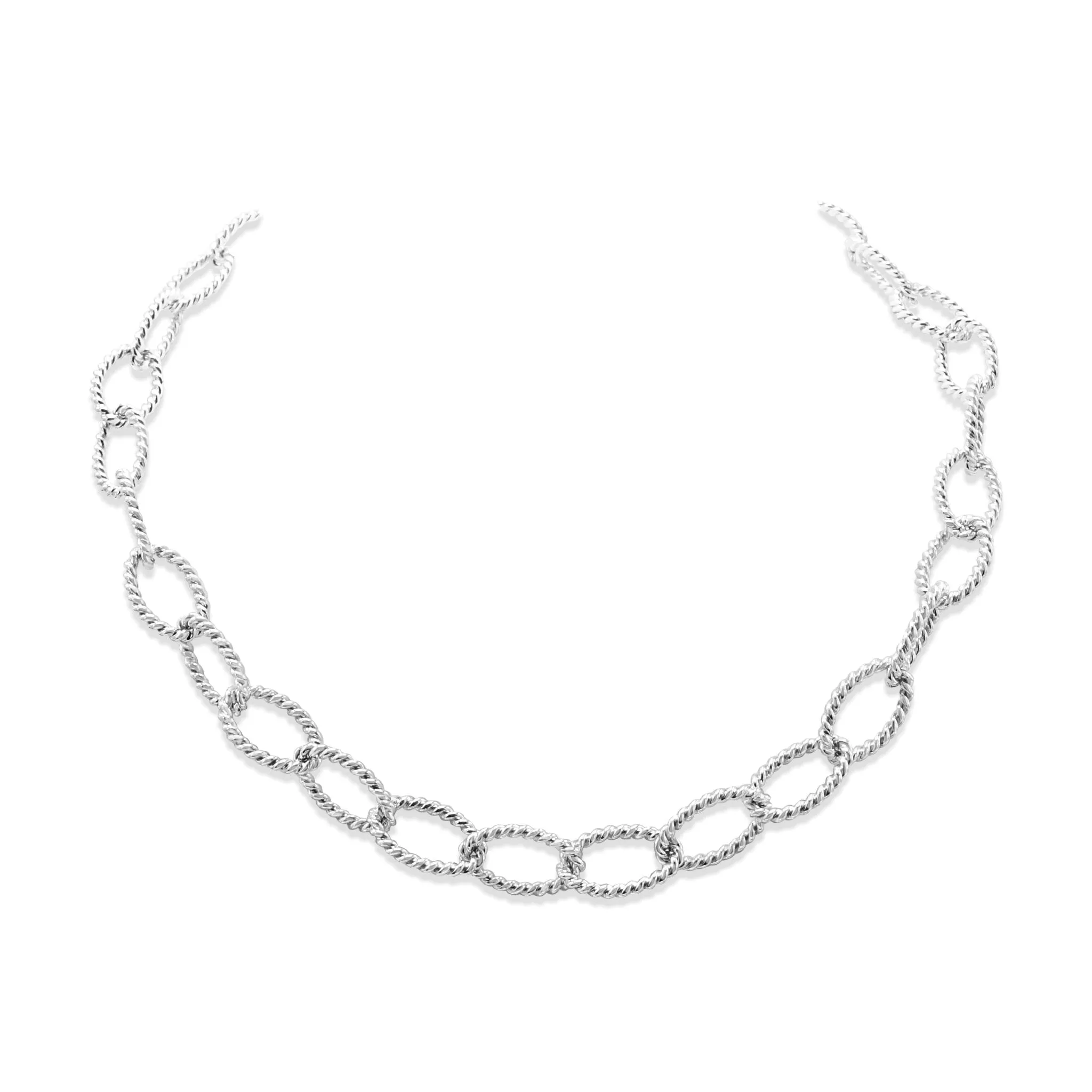 Tiffany Oval Twisted Rope Link 18" Necklace - Sterling Silver