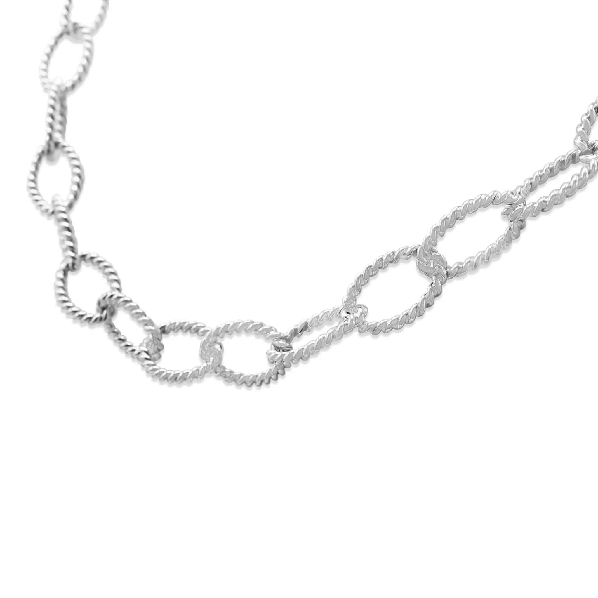 Tiffany Oval Twisted Rope Link 18" Necklace - Sterling Silver