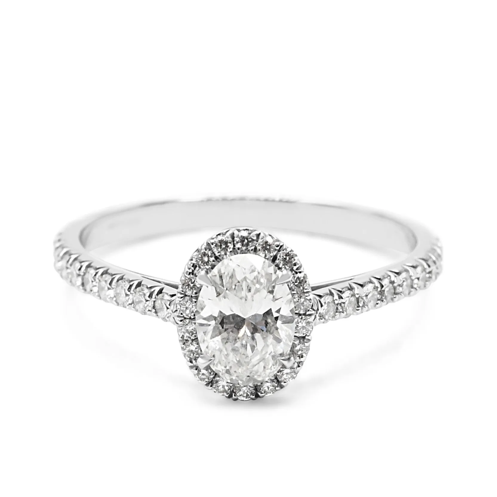 Tiffany Soleste Certificated Oval Diamond Ring - Platinum