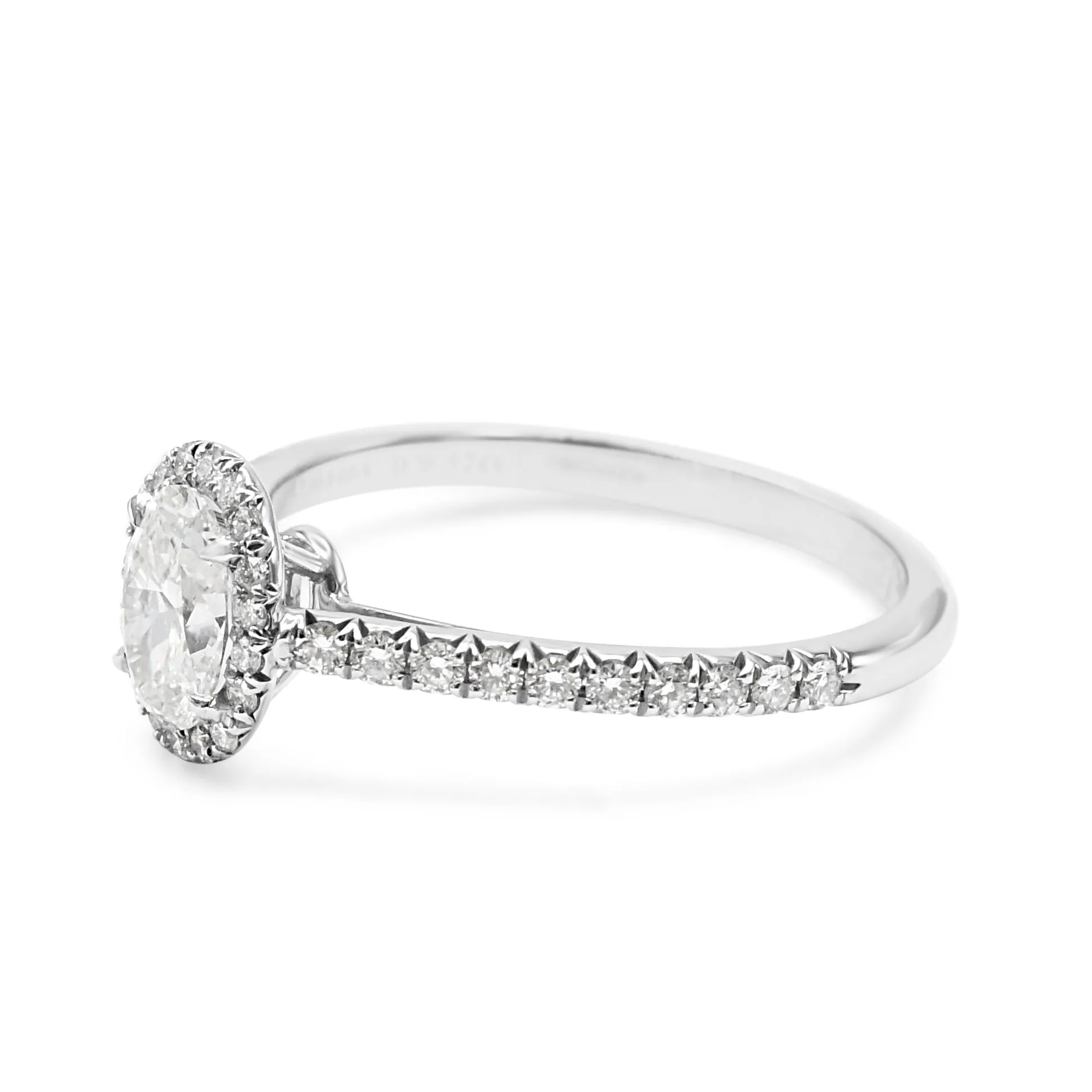 Tiffany Soleste Certificated Oval Diamond Ring - Platinum