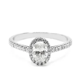 Tiffany Soleste Certificated Oval Diamond Ring - Platinum