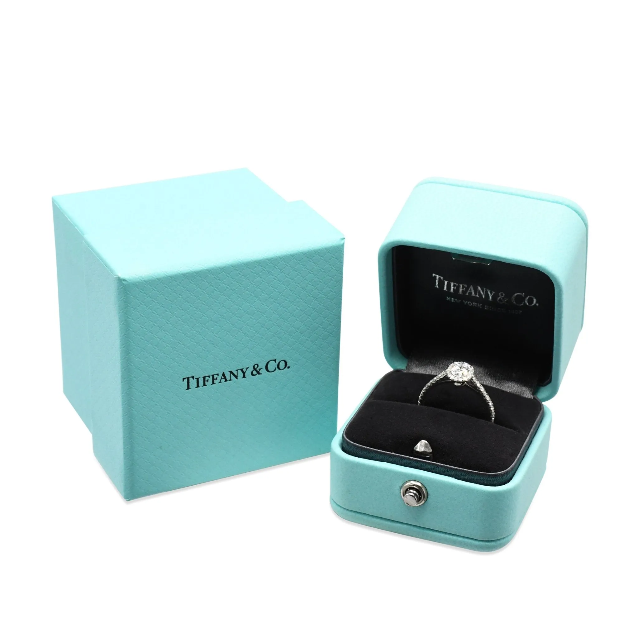 Tiffany Soleste Certificated Oval Diamond Ring - Platinum