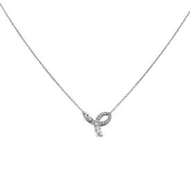 Tiffany Victoria Bow Pendant Necklace - Platinum