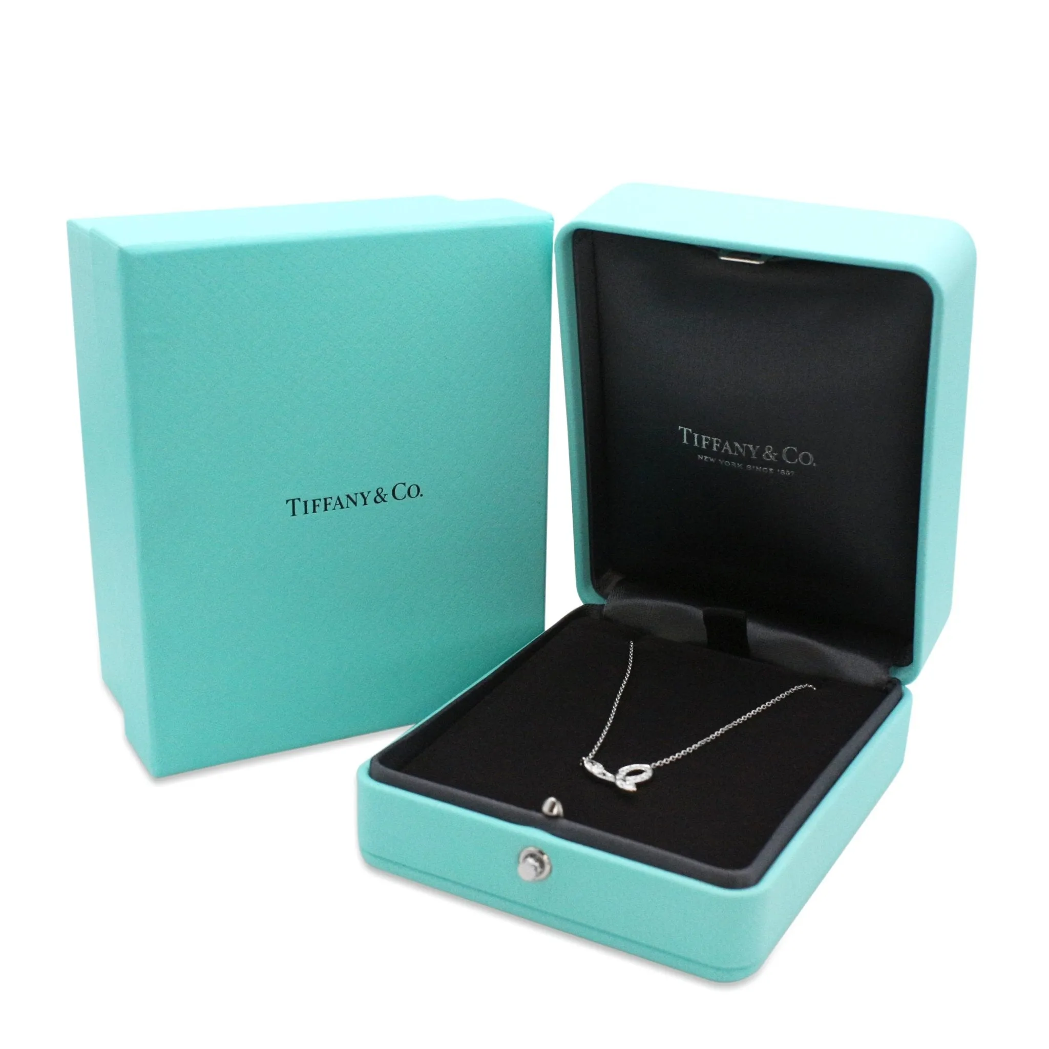 Tiffany Victoria Bow Pendant Necklace - Platinum