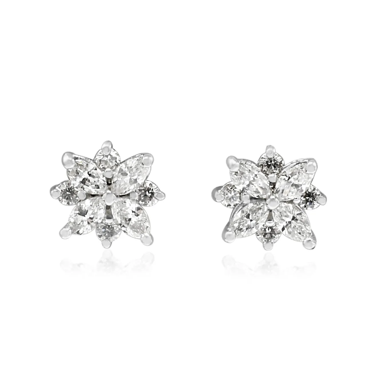 Tiffany Victoria Diamond Cluster Earrings - Platinum