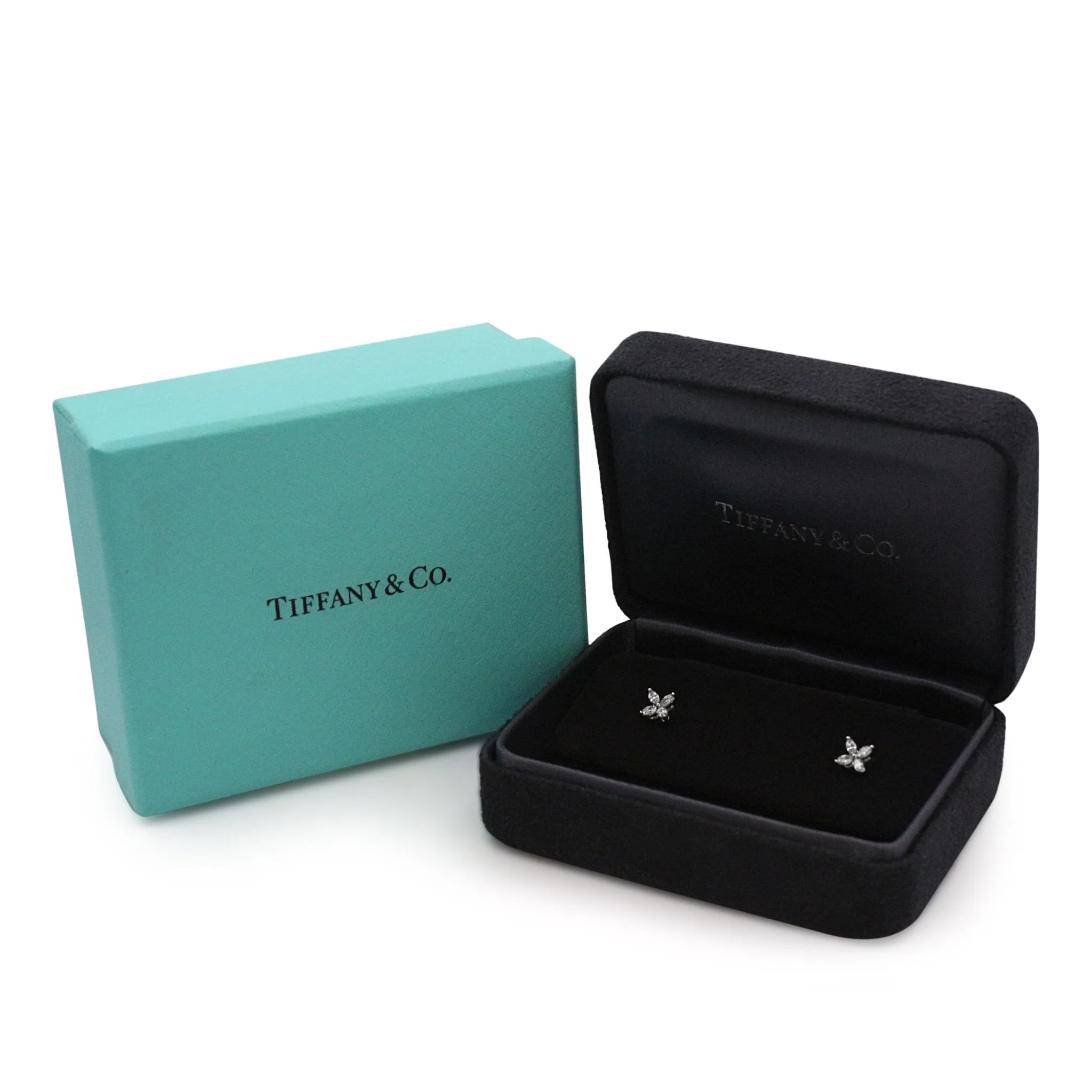 Tiffany Victoria Mini Diamond Stud Earrings - Platinum