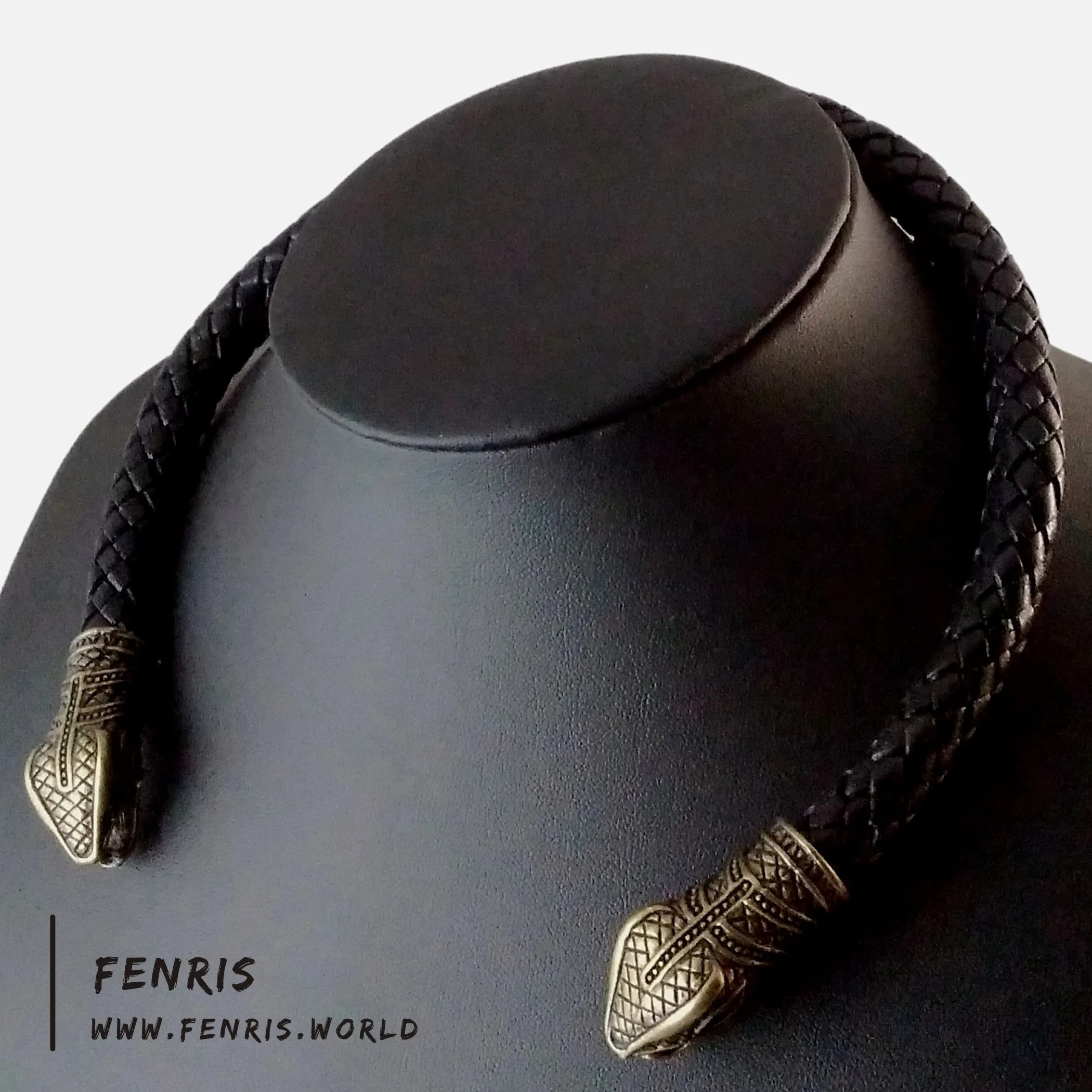 Torc Bronze Snake Black Leather | Fenris