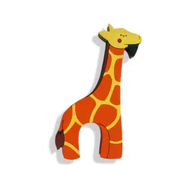 Wooden Giraffe Animal Magnet